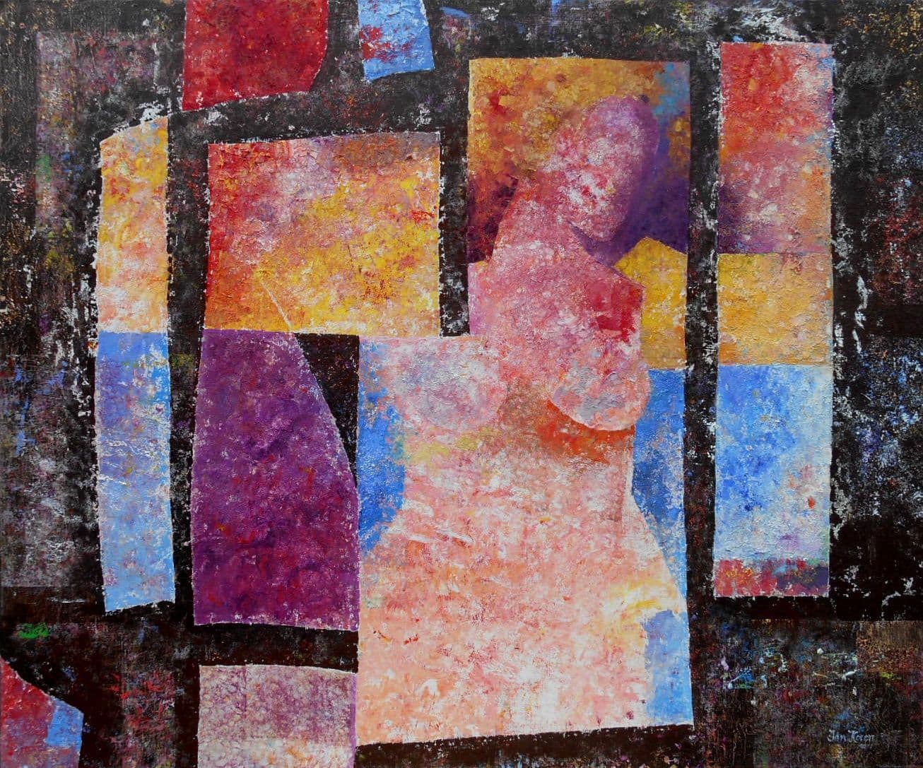 Vrouw abstract 1 background